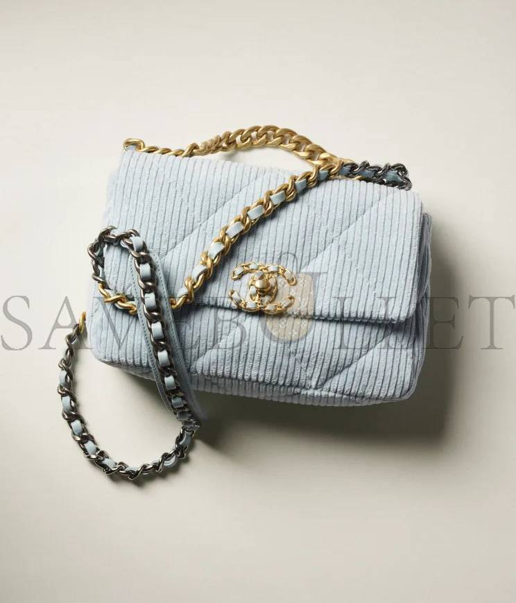 Ch*el Ch*el 19 handbag gold hardware as1160 b08964 nj582 (26*16*9cm)